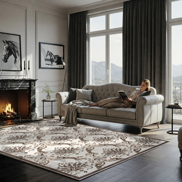 Covor, Bej, Vega Relief, Living, Dormitor